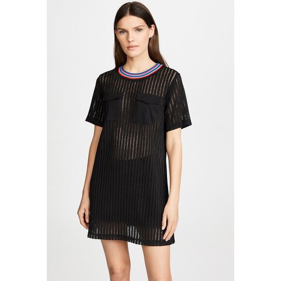English Factory Anthropologie Black Mesh Sporty Sheer Dress size small - Picture 9 of 9